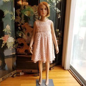 Sweet Size 6 Solid Pink Sleeveless Dress